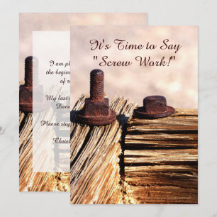 Faire-part de retraite, travail en équipage