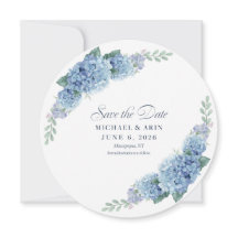 Faire-part de sauvegarde Hortensia Bleu