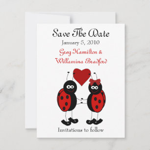 Faire-part de Save the Date Ladybug adorable