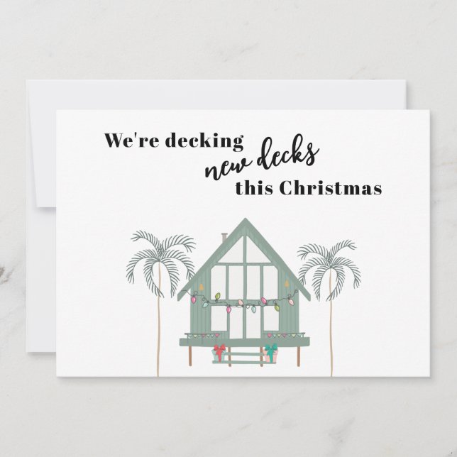 Faire-part Decks New Decks Beach House Palms Holiday Moving (Devant)