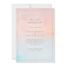 Faire-part d'Elopement Couleur de soleil d'été