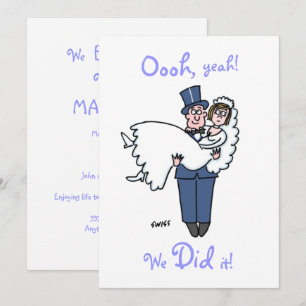 Faire-part D'Elopement Humoristique Nous L'Avons F