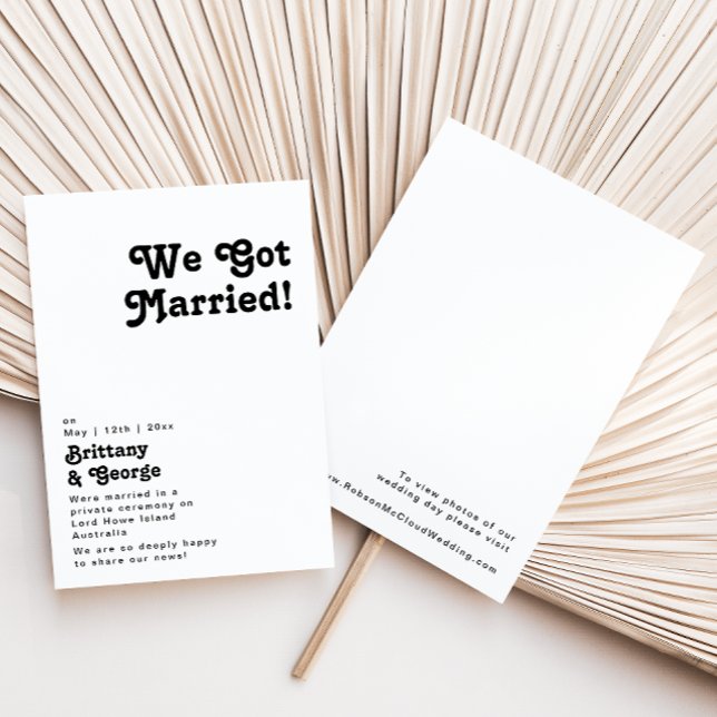 Faire-part d'Elopement Moderne Rétro (Créateur téléchargé)