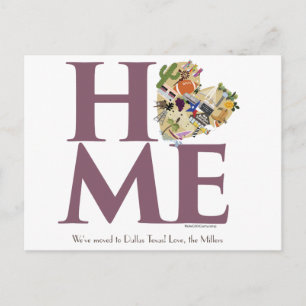 Faire-part Déplacé vers une carte postale Texas