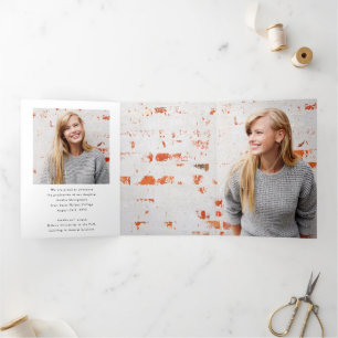 Faire-part des diplômés de la photo de script mode