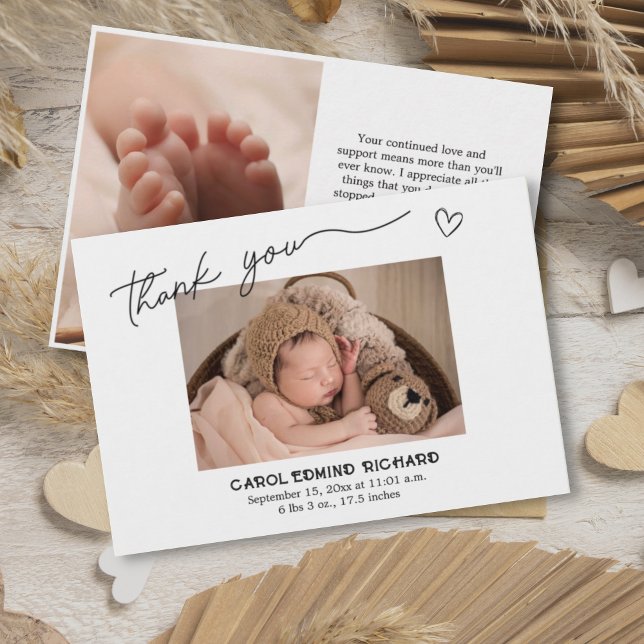 Faire-part des statistiques de naissance Photo (Créateur téléchargé)