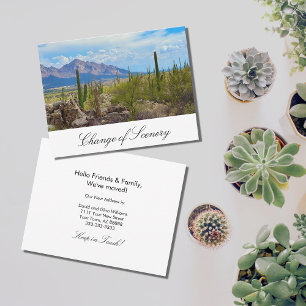 Faire-part Désert Sud-Ouest Cactus Nouvelle maison Déménageme