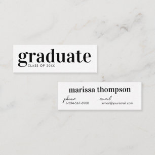 Faire-part d'études Carte de visite diplômé