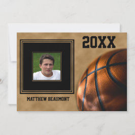 Faire-part d'études de basket-ball