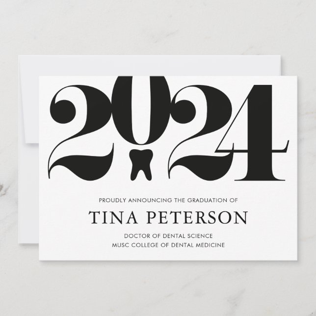 Faire-part d'études dentaires (Devant)