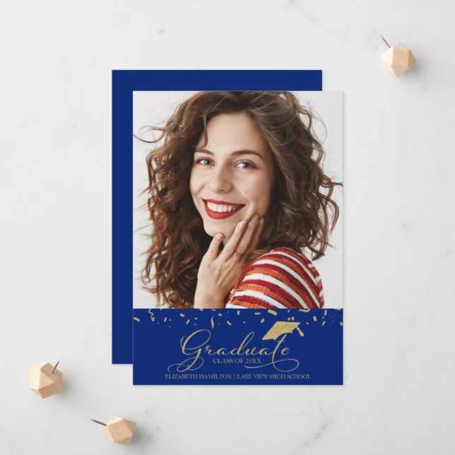 Faire-part d'études secondaires (Devant/Arrière en situation)