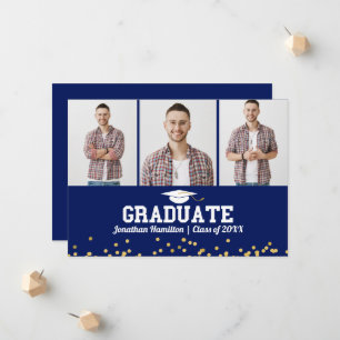 Faire-part d'études secondaires 3 Cartes photos