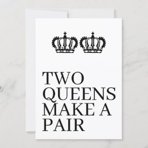 Faire-part Deux Reines Font Un Mariage homosexuel