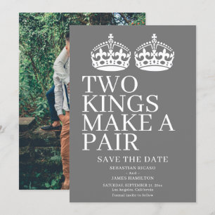 Faire-part Deux Rois Font Un Mariage Gay Pair