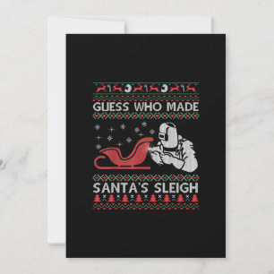 Faire-part Devinez Qui A Fait De Père Noël Sleigh   Dons Drôl