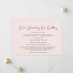 Faire-part Diminution De Notre Mariage Élégante Calligraphie 