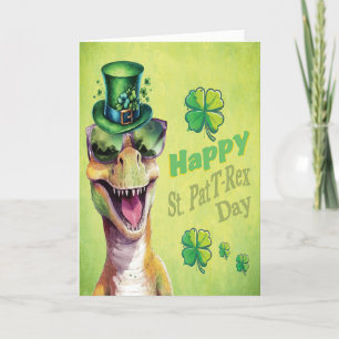 Faire-part Dinosaur leprechaun Jour de la Saint Patrick irlan