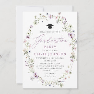Faire-part d'invitation de fleur sauvage