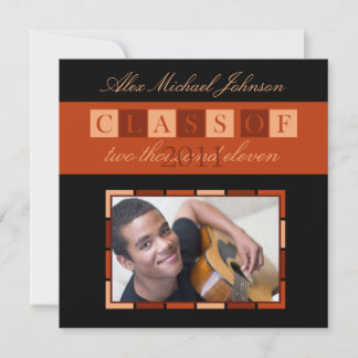 Faire-part d'invitation d'obtention du diplôme de