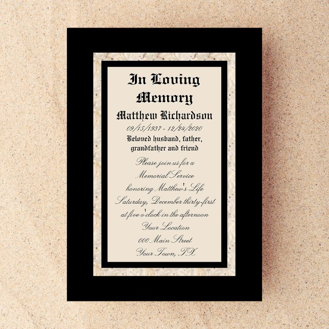 Faire-part d'invitation du service commémoratif (Créateur téléchargé)