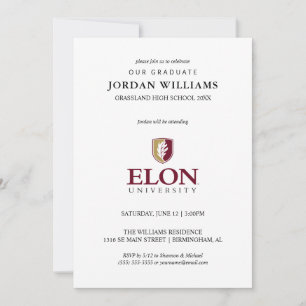 Faire-part Diplôme de l'Université Elon