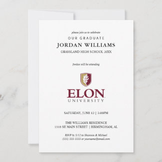 Faire-part Diplôme de l'Université Elon