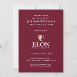 Faire-part Diplôme de l'Université Elon