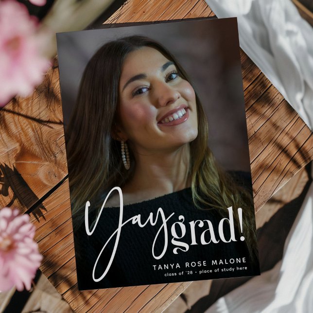 Faire-part Diplôme de photo de Yay Grad' (Créateur téléchargé)