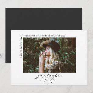 Faire-part Diplôme de script d'art en ligne photo horizontale