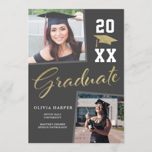 Faire-part diplômé distingué