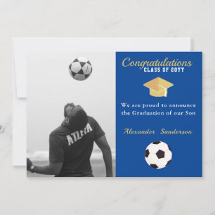 Faire-part Diplôme du joueur de football de football Photo An