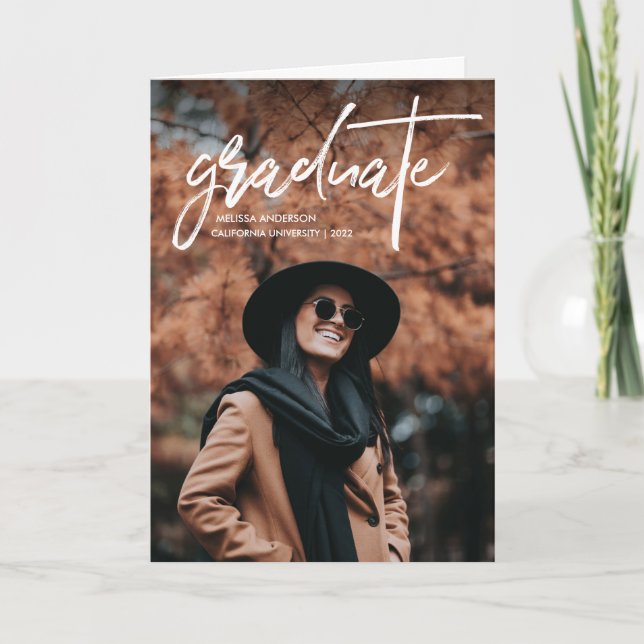 Faire-part Diplôme photo Chic Script 2 (Devant)