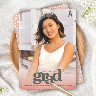 Faire-part Diplôme rose pâle audacieuse typographie moderne