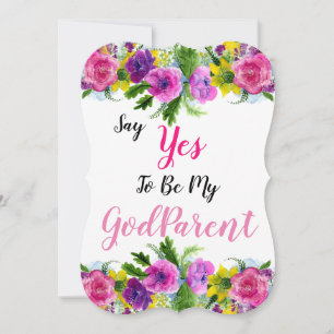 Faire-part Dites oui à être ma proposition parente Floral