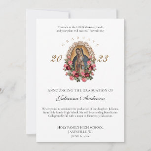 Faire-part d'obtention du diplôme de la Guadalupe