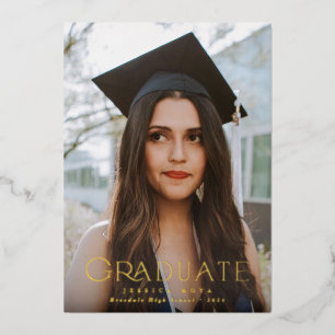 Faire-part d'obtention d'un diplôme de deux photog
