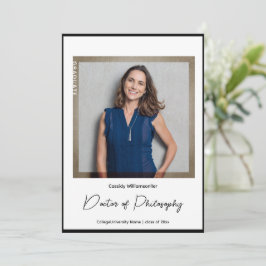 Faire-part Doctorat photo minimaliste