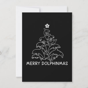 Faire-part Dolphin Lover Venin   Dolphin Merry Christmas Tree