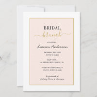 Douche nuptiale rose moderne minimaliste