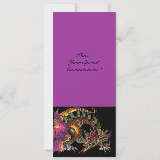 Faire-part DRAGO violet violet noir (Devant)