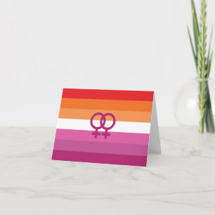 Faire-part Drapeau de fierté lesbienne WLW