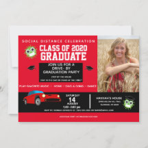 Drive By Party, 2020 Red Graduation Annonces