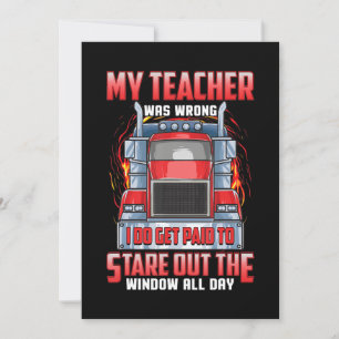 Faire-part Drôle Conducteurs De Camions Art Cadeau Pour Camio