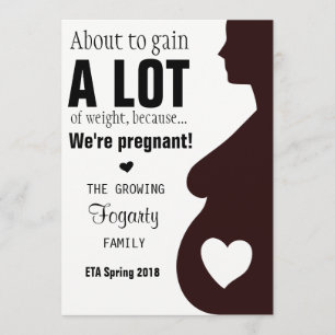 Faire-part drôle de grossesse de gain de poids