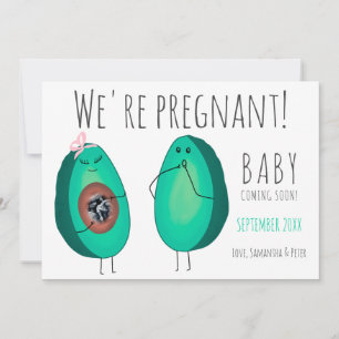 Faire-part Drôle mignon avocado ultrasons grossesse photo
