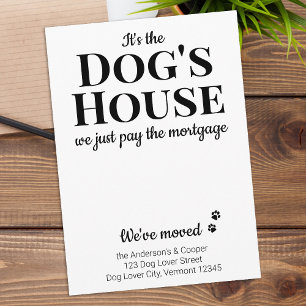 Faire-part Drôle on a déplacé le chien de compagnie Faire-par