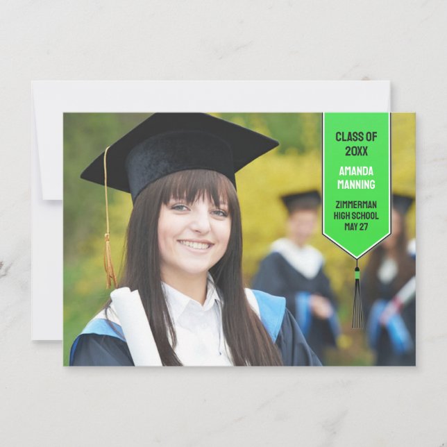 Faire-part du stylo photo de graduation (Devant)