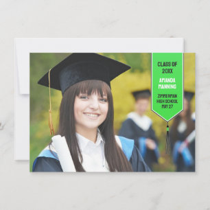 Faire-part du stylo photo de graduation