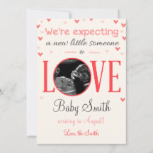 Faire-part d'Ultrasons de la grossesse amoureuse d