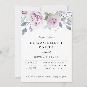 Faire-part Dusty Garden Floral Engagement Party